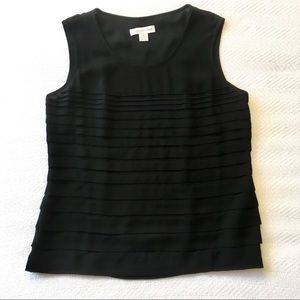 Coldwater Creek Black Sleeveless Ruffle Top XS 4